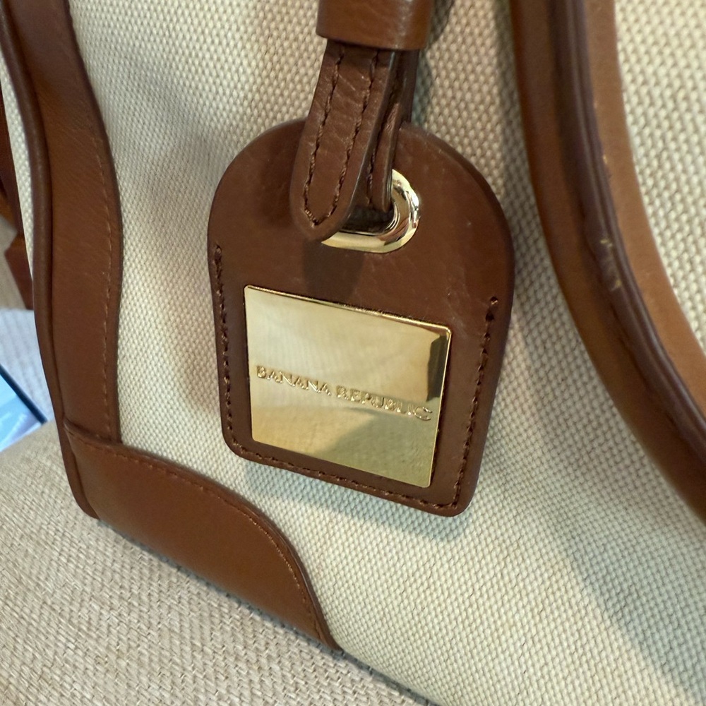 Banana Republic Brown and Cream Women's Bag